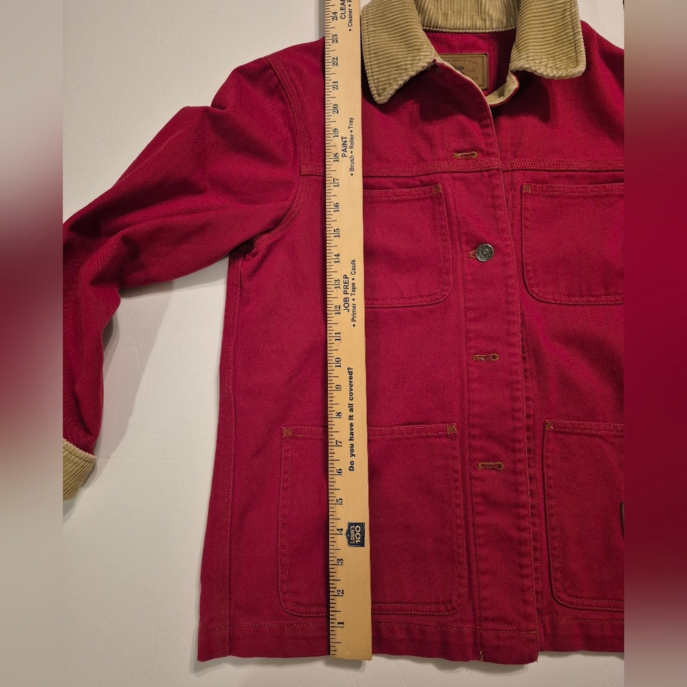 RALPH LAUREN JEANS CO Red Denim Barn Chore Coat Size P/P - Picture 5 of 5